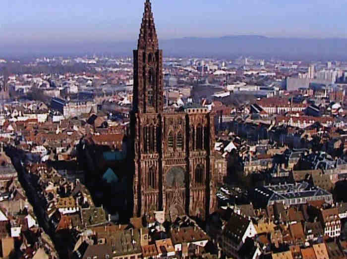 Vue cath&eacute;drale de Strasbourg
