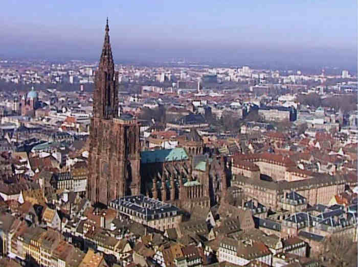 Vue cath&eacute;drale de Strasbourg