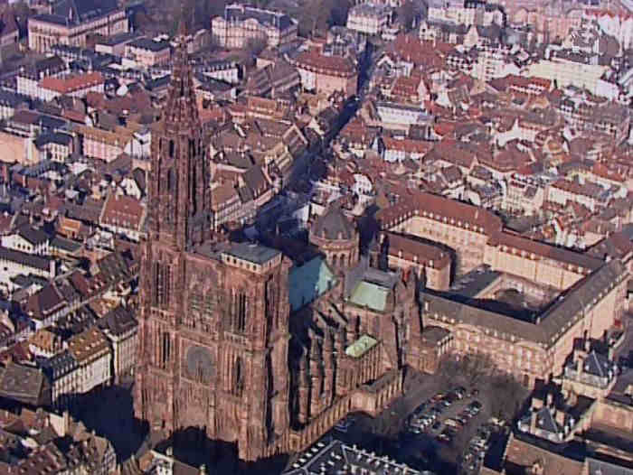 Vue cath&eacute;drale de Strasbourg