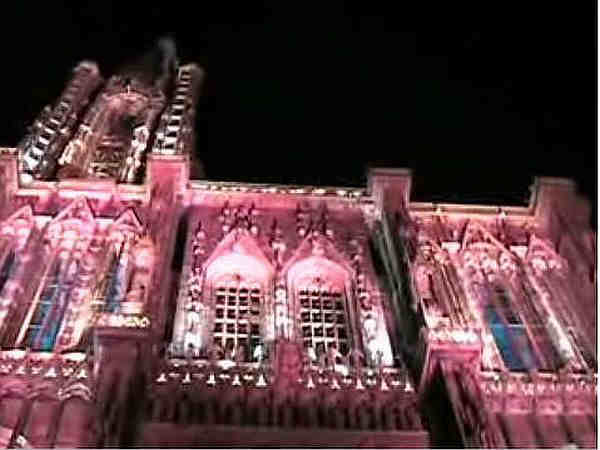 Illumination cath&eacute;drale de Strasbourg