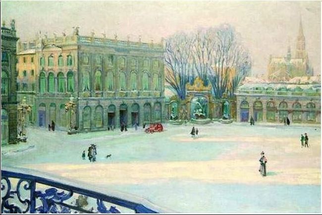  place Stanislas &agrave; Nancy l'hiver par Albert Horel