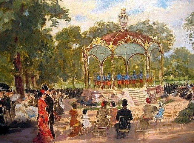 Kiosque du parc de la P&eacute;pini&egrave;re &agrave; Nancy par L&eacute;on Voirin