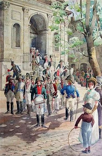 Sortie du temple de Nancy par Emile Chepfer