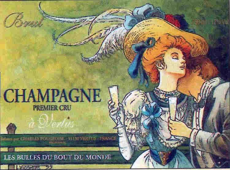 Etiquette de Champegne par Laurent Vicomte