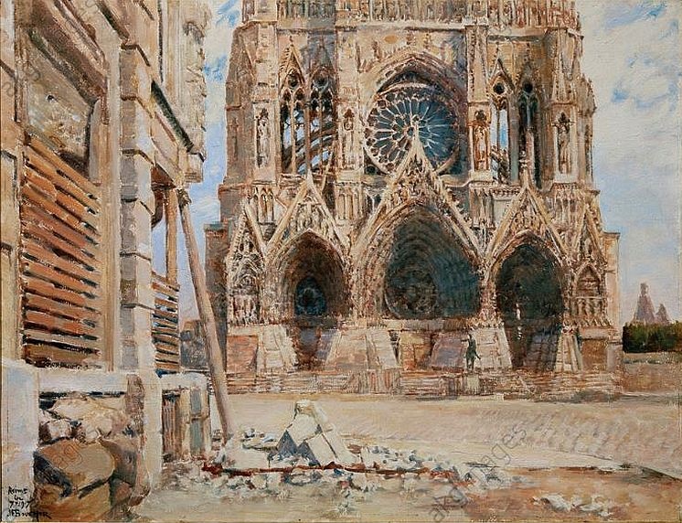 La cath&eacute;drale de Reims par Joseph F&eacute;lix Bouchor